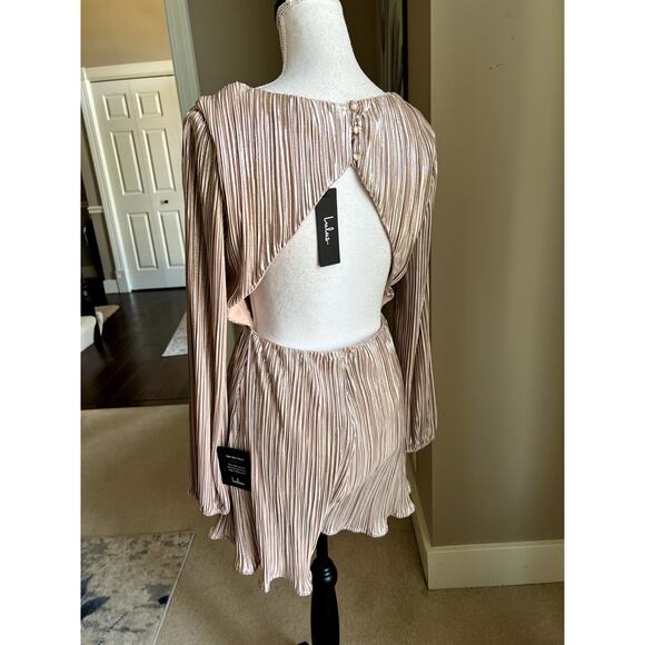 NWT Lulus Plisse blush pleated romper size Small - Picture 7 of 8
